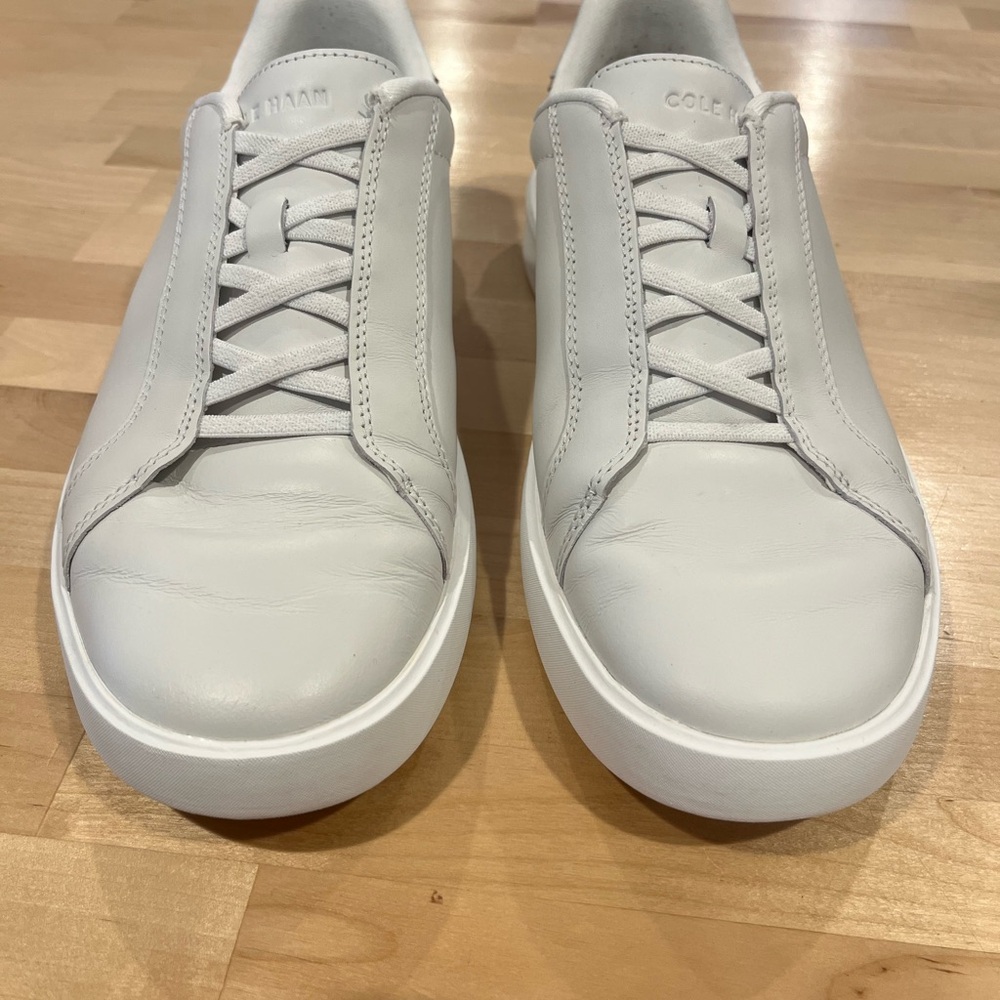 SLIP-ON. Worn once! Cole Haan White Slip-On Sneakers. Original box! - Picture 7 of 14